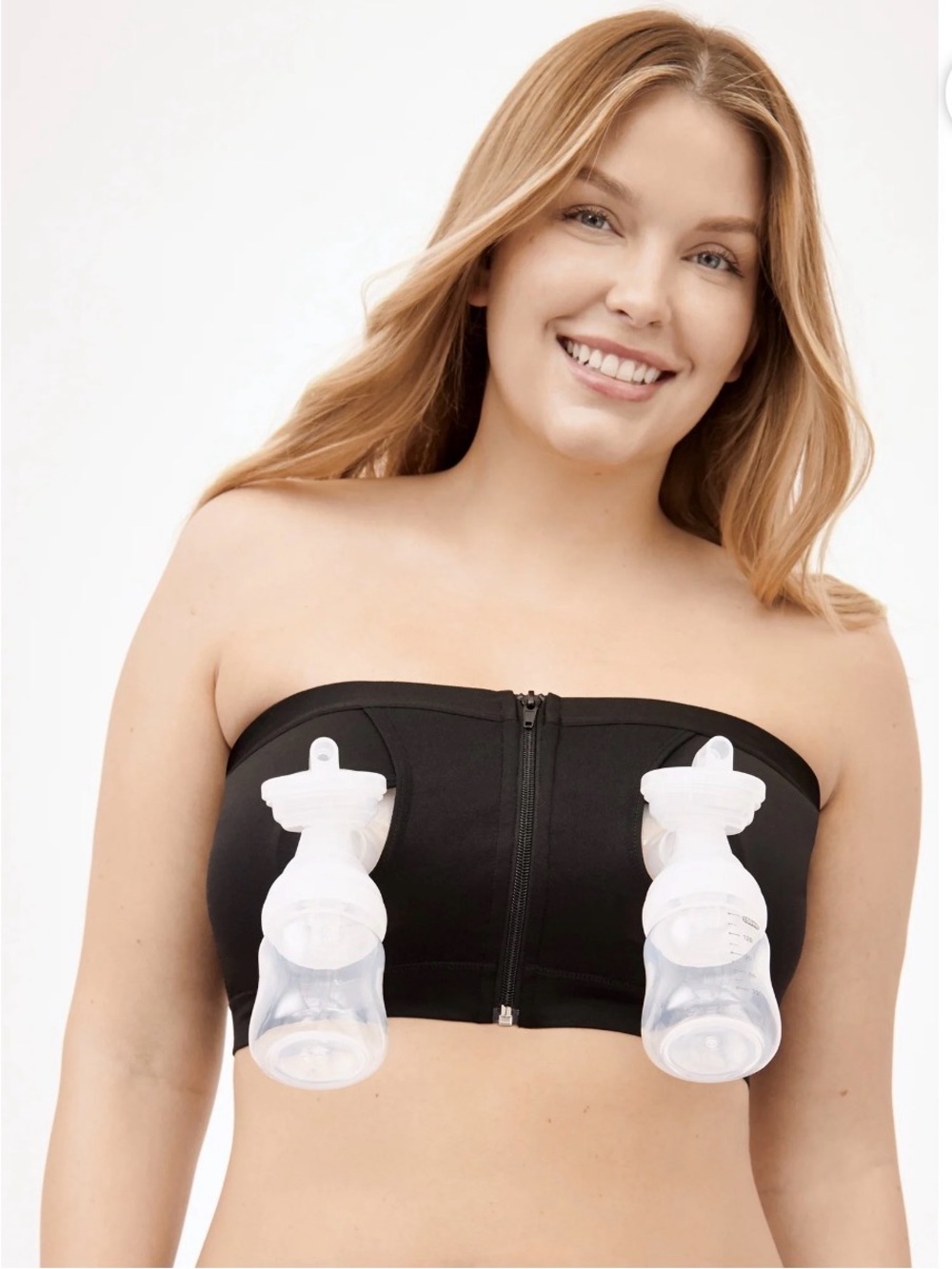 Joyspun Women's Maternity Hands-Free Nursing Pumping Bandeau Bra XXXL XXL